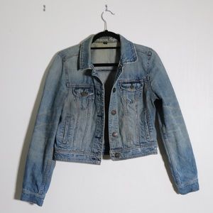 American Eagle Cropped Denim Jacket | Size Large | Used